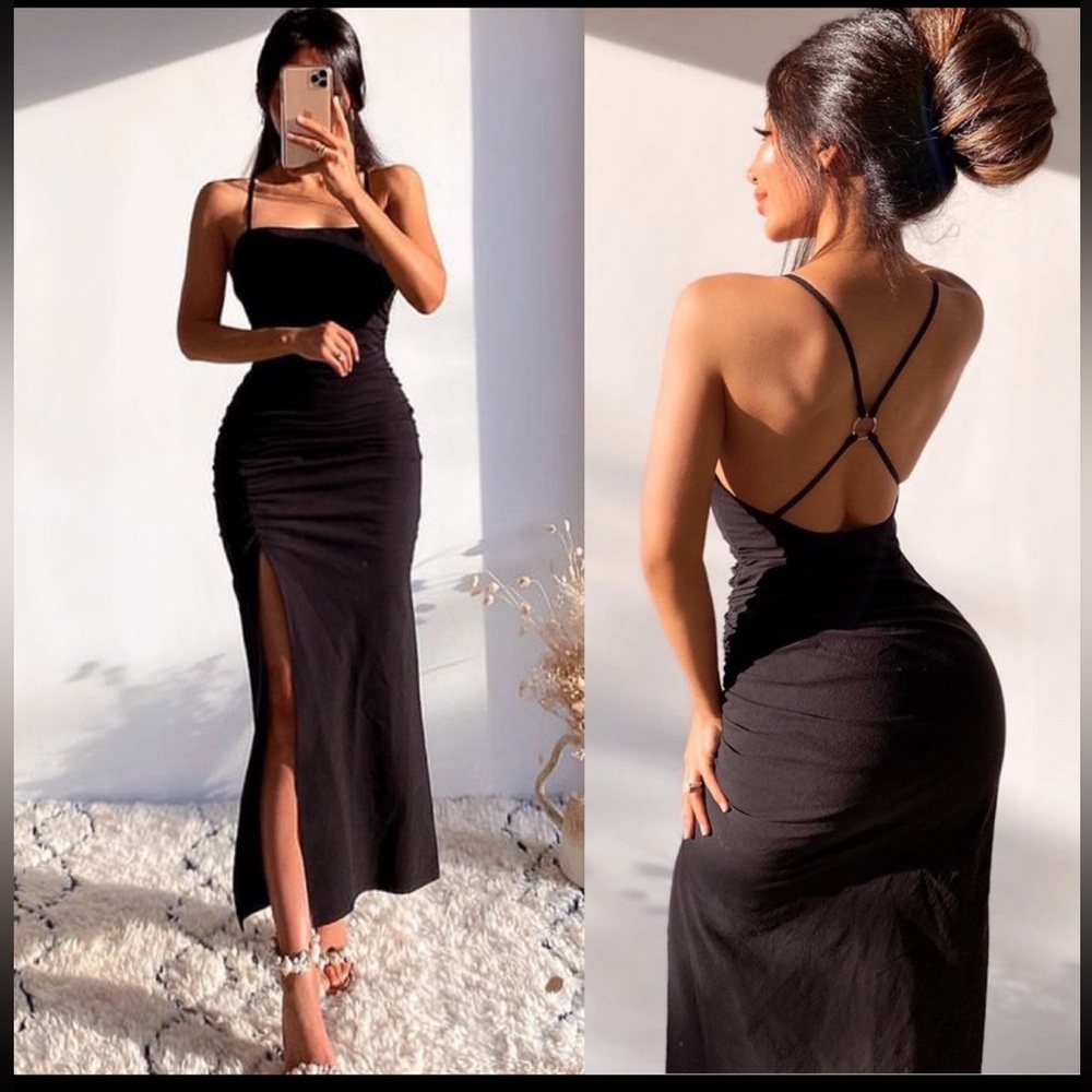 Zara draped midi dress